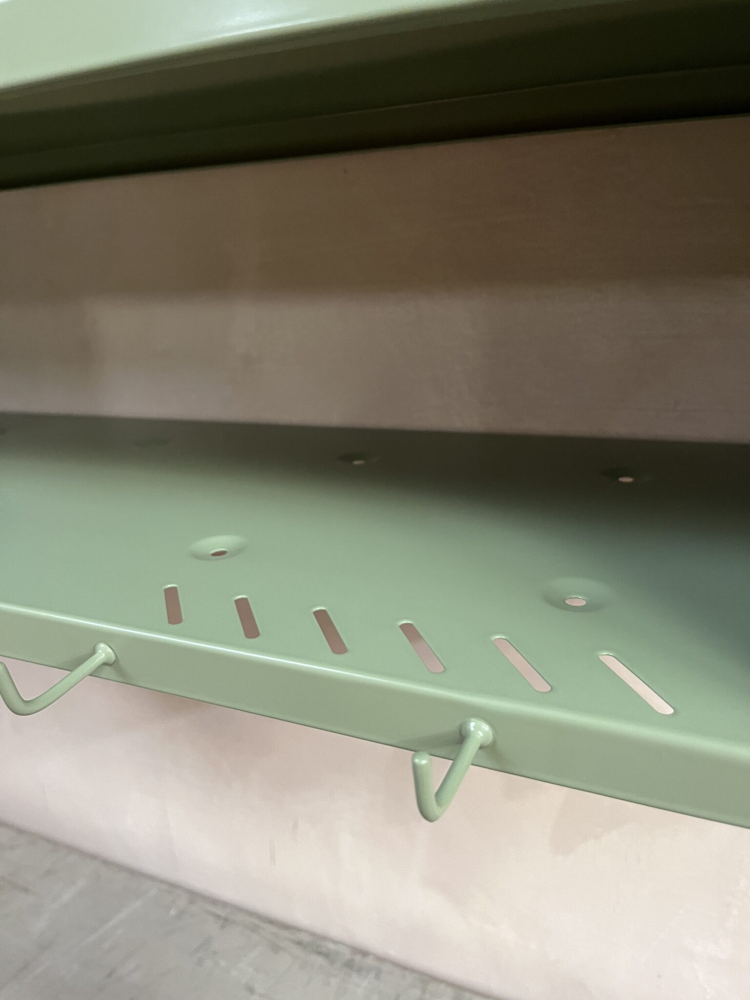 IMG_6642 Green Middle Shelf with cup hooks
