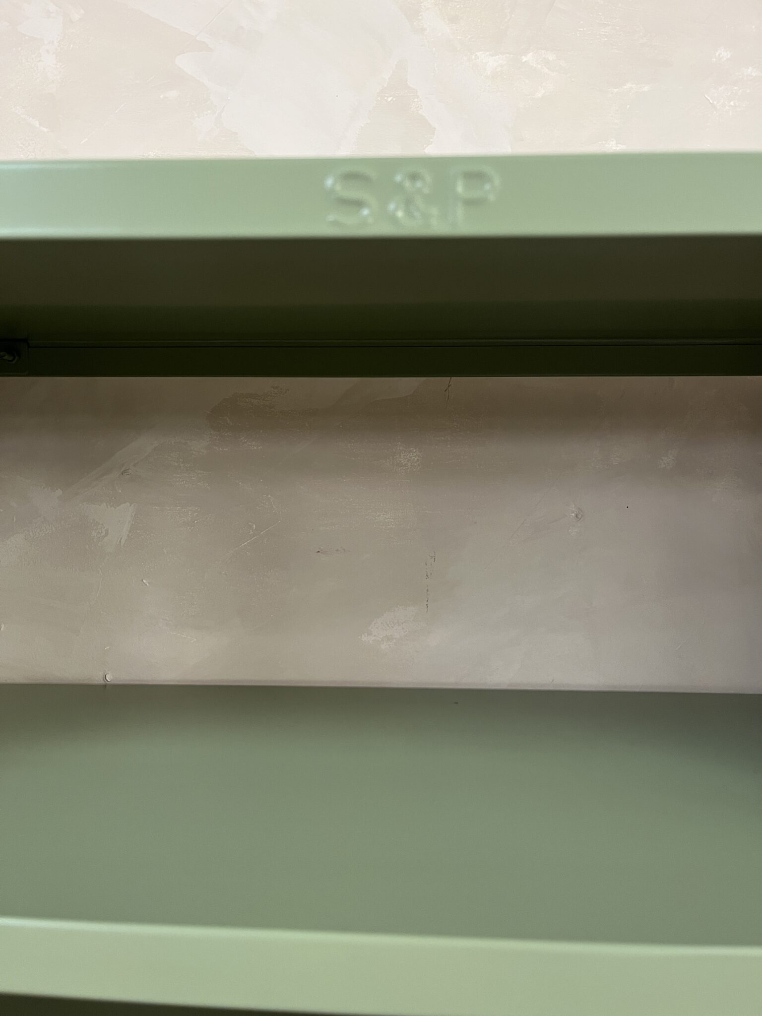 IMG_6644 Green Middle Shelf with cup hooks