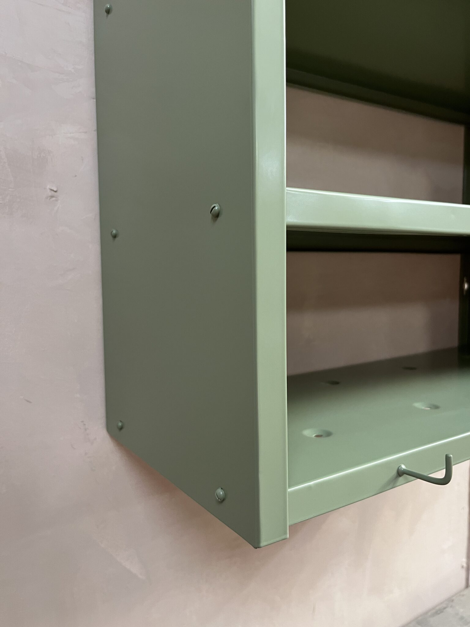 IMG_6646 Green Middle Shelf with cup hooks